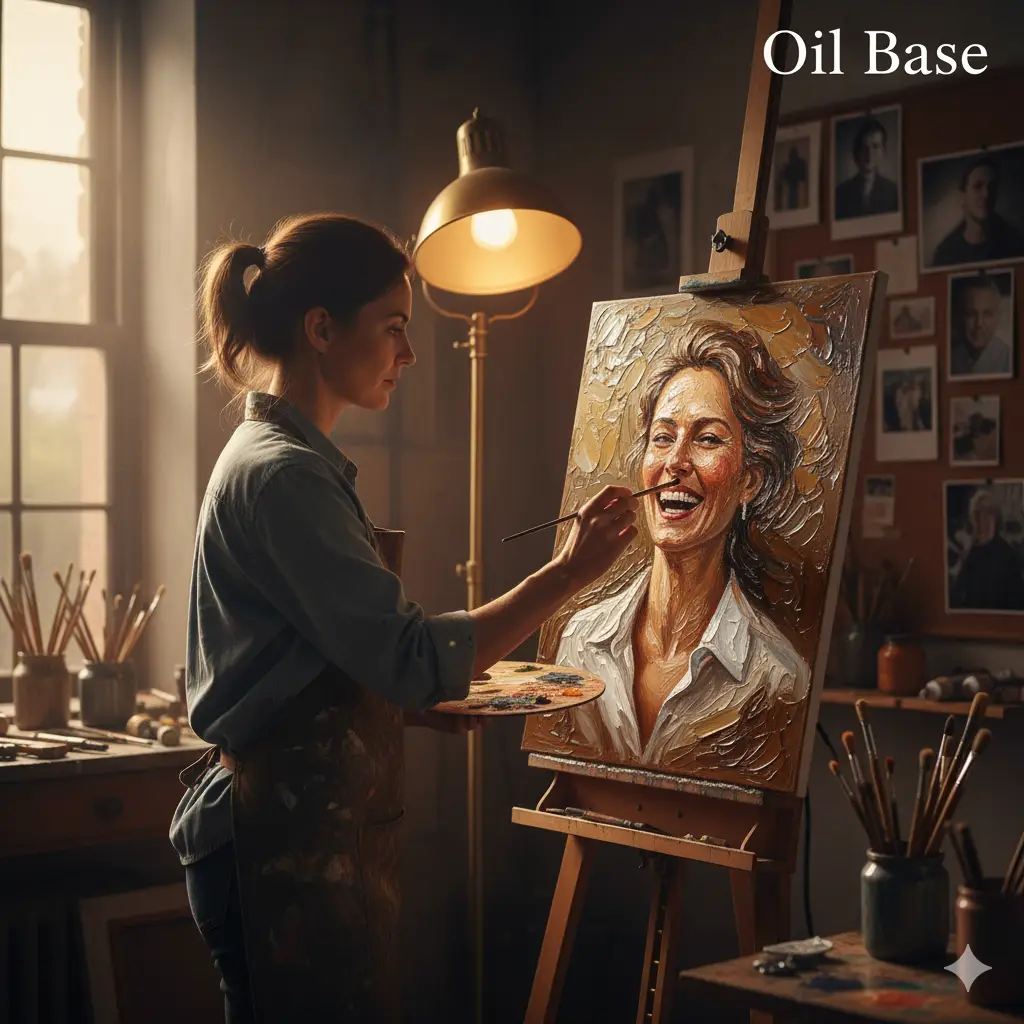 Commisioned Single Portrait - Oil Base